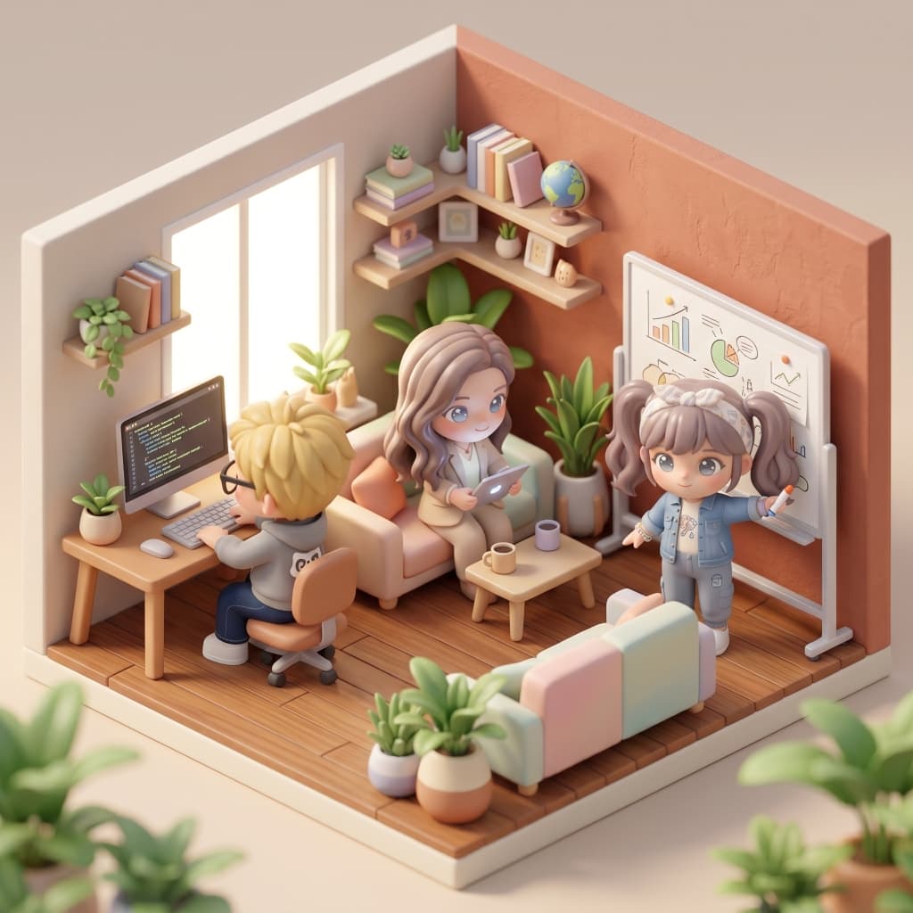 OpenDesk Isometric 3D Virtual Character Office